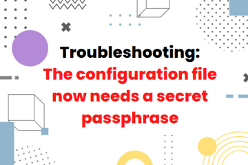 The configuration file now needs a secret passphrase (blowfish_secret)
